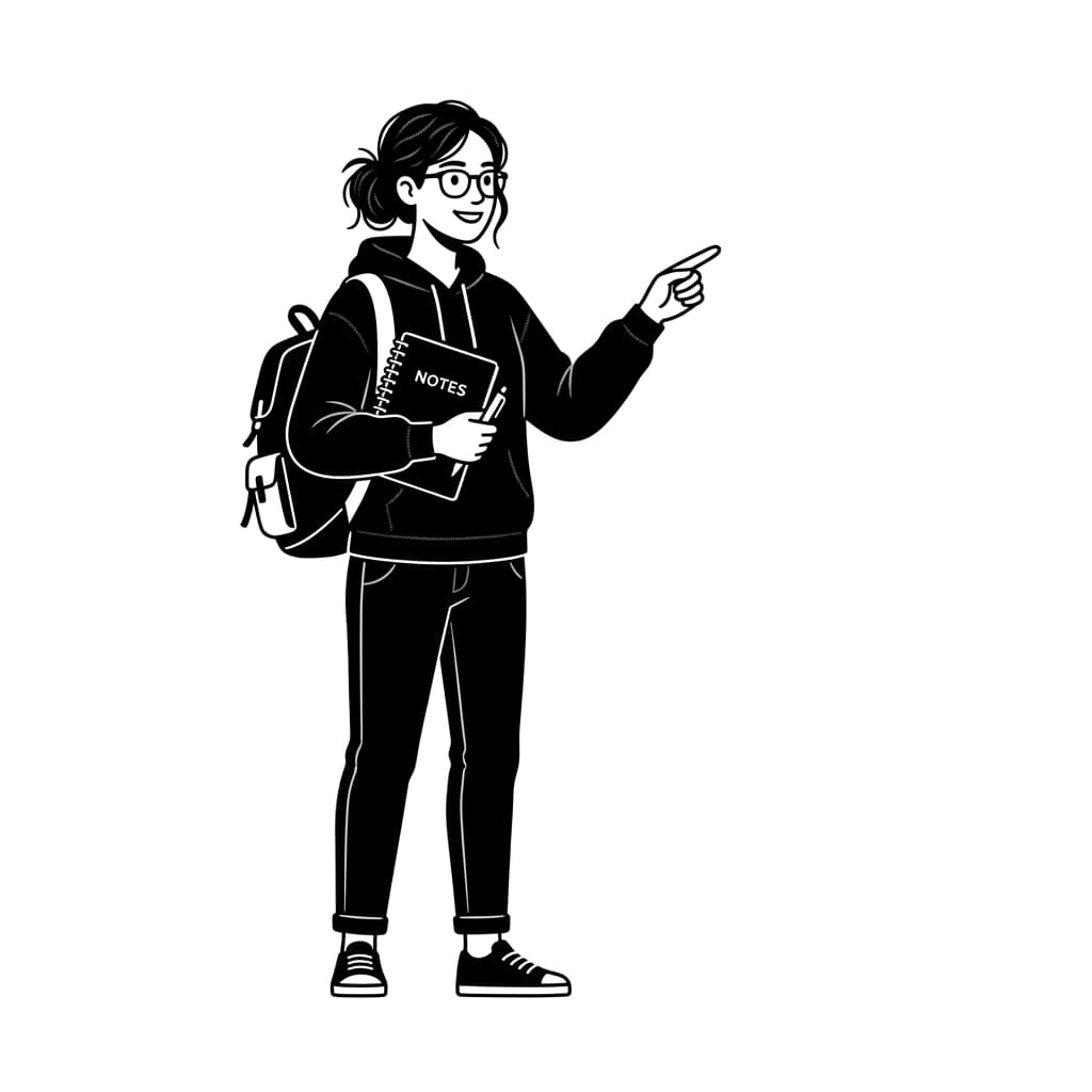 A student pointing to the waitlist form